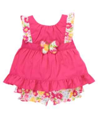 Flower Butterfly Two-Piece Set