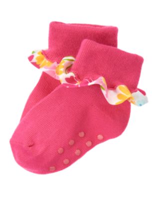 Flower Ruffle Sock