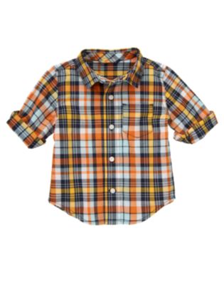 Plaid Half Cuff Shirt