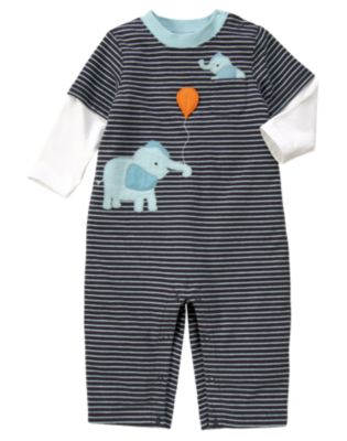 Stripe Elephant One-Piece
