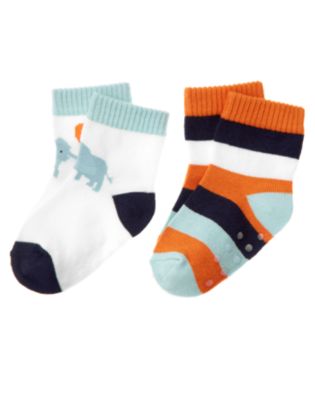 Elephant Stripe Sock Two-Pack