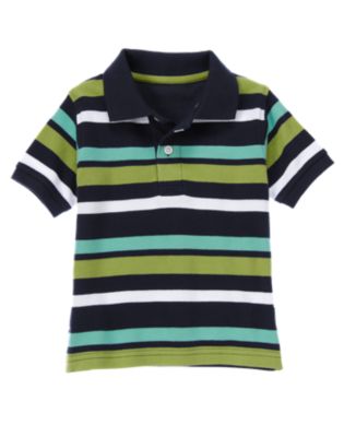 Stripe Pique Polo Shirt