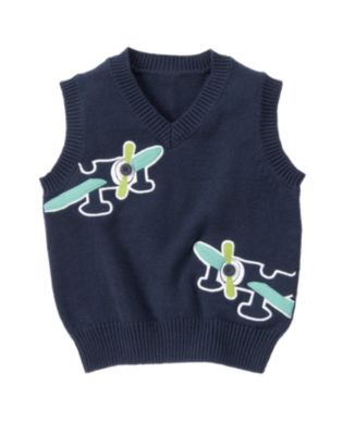 Sea Plane Sweater Vest