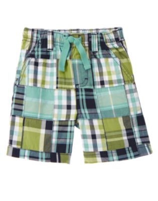 Plaid Patchwork Short