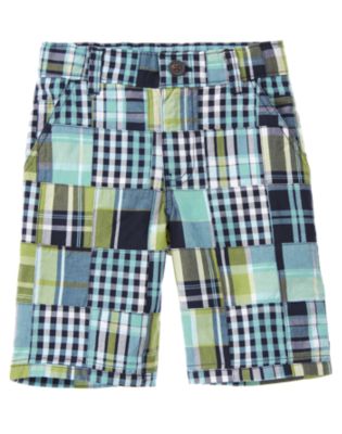 Plaid Patchwork Short