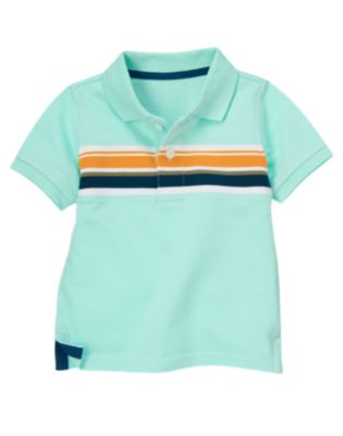 Chest Stripe Pique Polo Shirt