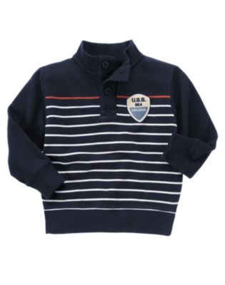 Sea Explorer Stripe Fleece Pullover