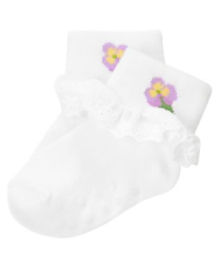 Flower Ruffle Sock