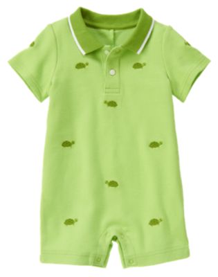 Turtle Embroidered One-Piece
