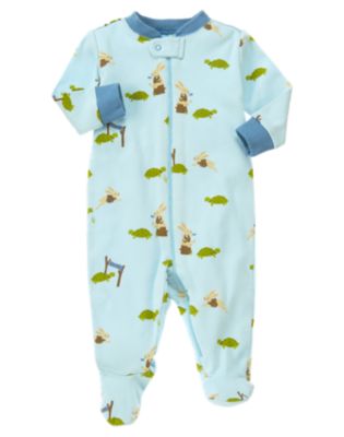 Turtle & Rabbit Footed One-Piece