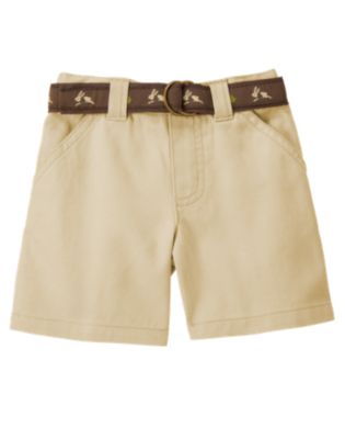 Khaki Belted Short