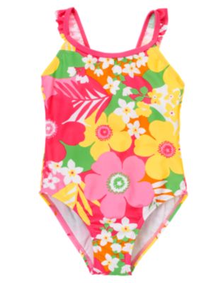 Tropical Flower One-Piece Swimsuit