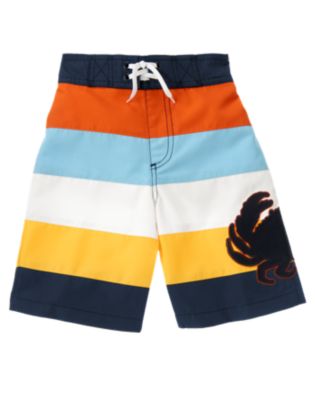 Crab Stripe Swim Trunk