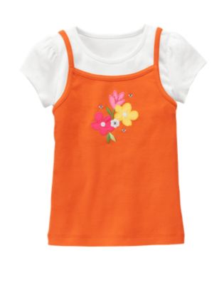 Gem Flower Layered Tee