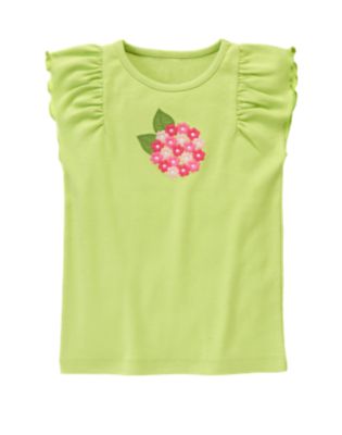 Hydrangea Flutter Sleeve Tee