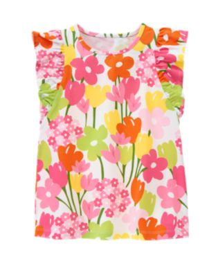 Flower Flutter Sleeve Tank Top