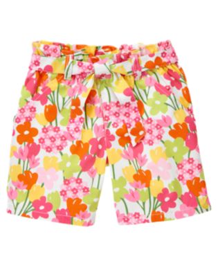Flower Belted Short