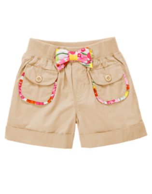 Floral Bow Cuffed Short
