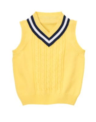 Tipped Cable Sweater Vest