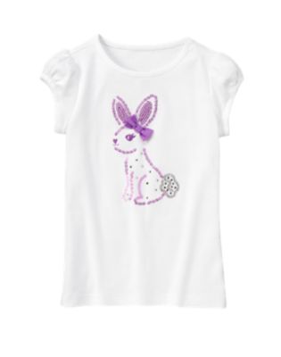 Bow Sequin Gem Bunny Tee