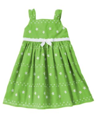 Bow Flower Embroidered Dress