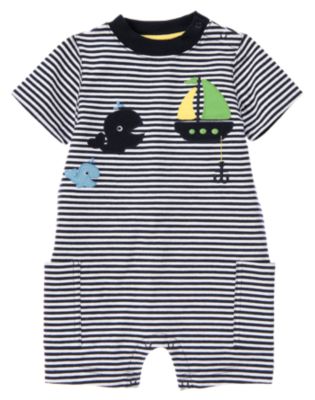 Whale Stripe One-Piece