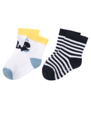 Whale Stripe Sock Two-Pack