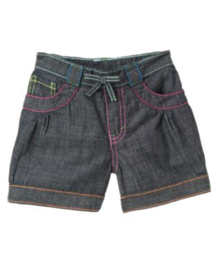 Rainbow Stitch Chambray Short