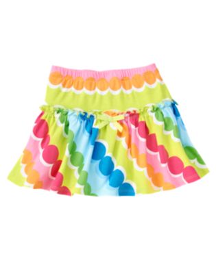 Bow Dot Stripe Skort