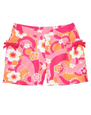 Flower Swirl Bow Pocket Short