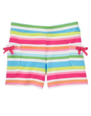 Stripe Bow Pocket Short