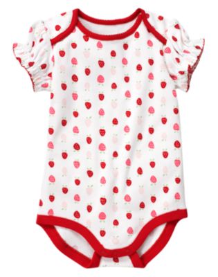 Strawberry Print Bodysuit