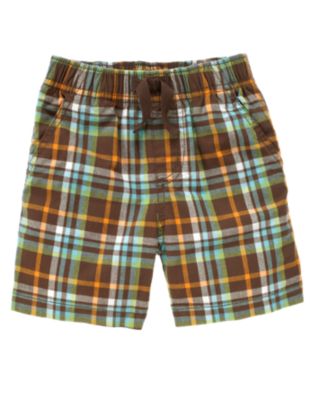Pull-On Plaid Short