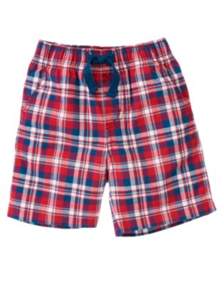 Pull-On Plaid Short