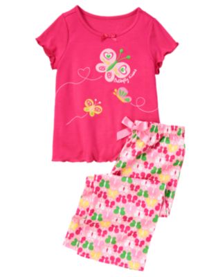 Butterfly Heart Two-Piece Pajama Set