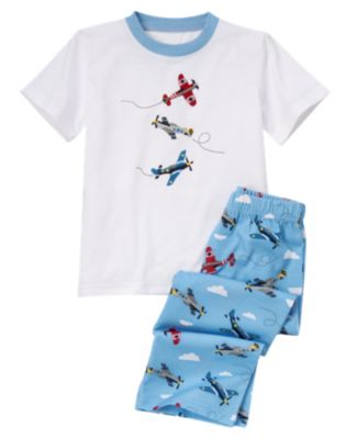 Vintage Plane Two-Piece Pajama Set