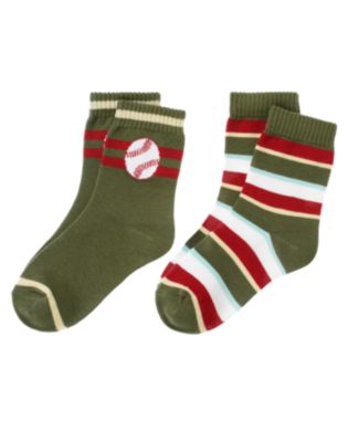Baseball Stripe Sock Two-Pack