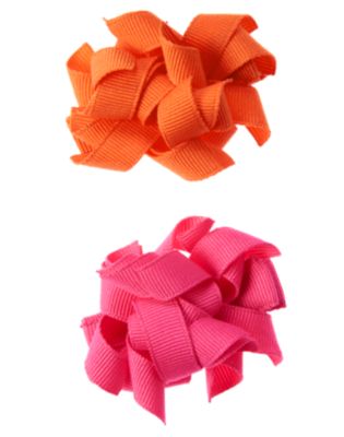 Grosgrain Curly Hair Clip Two-Pack