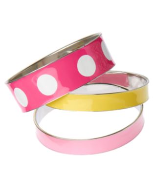 Enameled Bangle Bracelet Three-Pack
