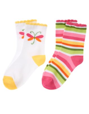 Dragonfly Stripe Sock Two-Pack