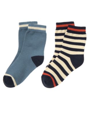 Tipped Stripe Sock Two-Pack