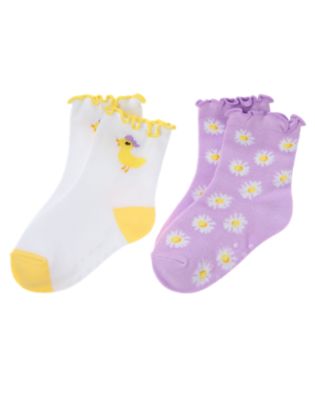 Duckling Flower Sock Two-Pack