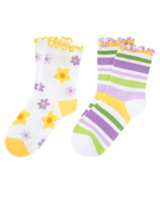 Flower Stripe Sock Two-Pack