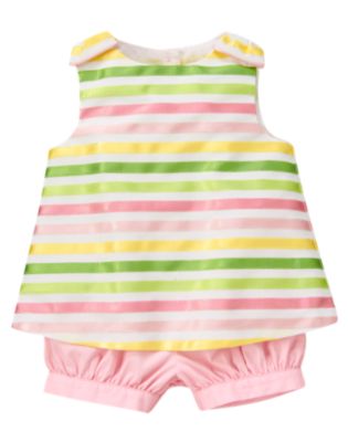 Ribbon Dobby Stripe Two-Piece Set