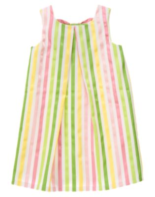 Stripe Ribbon Dobby Dress