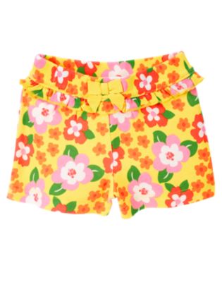 Flower Ruffle Bow Short