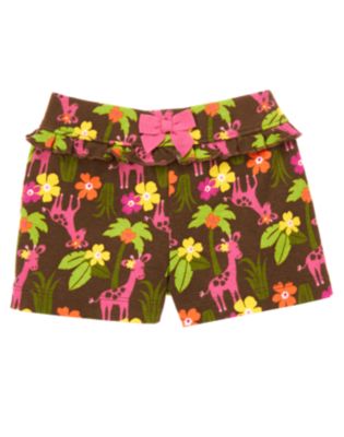 Giraffe Ruffle Bow Short