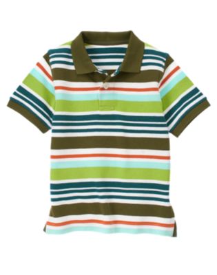 Stripe Pique Polo Shirt