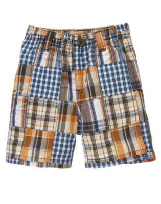 Checked Plaid Patchwork Short