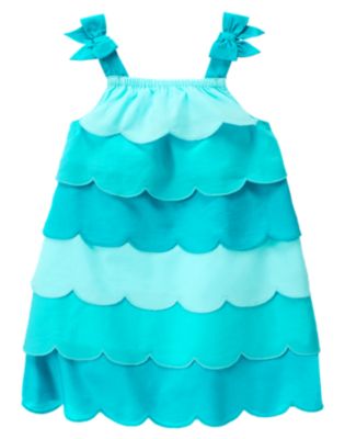 Scalloped Colorblock Dress